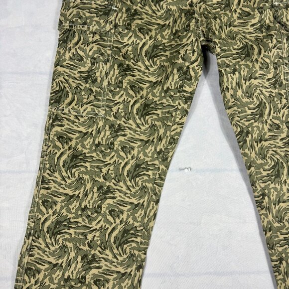 True Religion Camo Cargo Pants Mens Green Swirl Camo Utility Work Size 30 - Picture 6 of 16